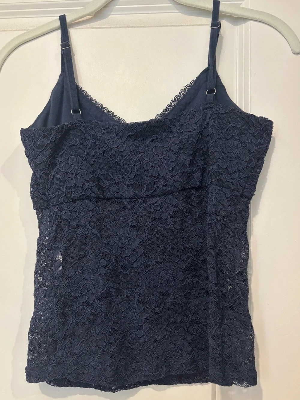 Hollister Navy Lace Cami with Light Blue Bow Trim - Picture 3 of 4